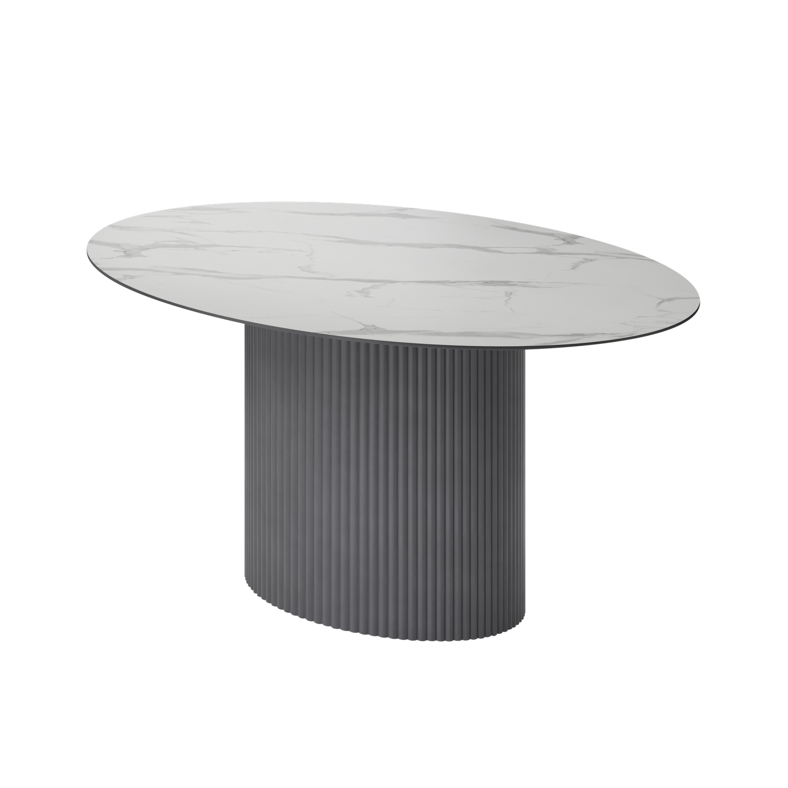 Эрраи в черной эмали с белым мрамором 1500мм